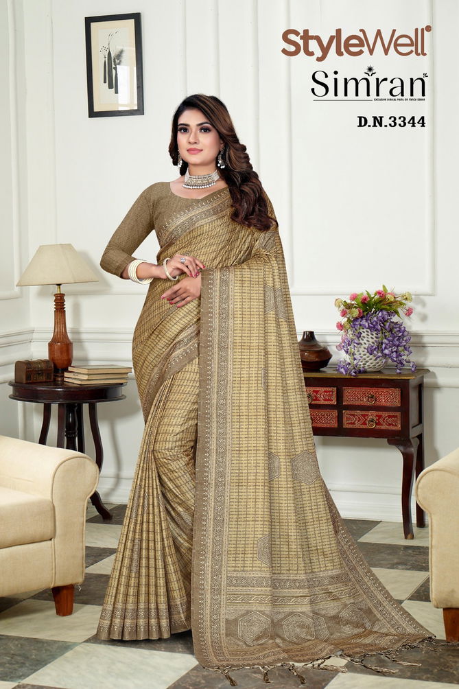 Simran By Stylewell Printed Daily Wear Sarees Wholesale Shop In Surat